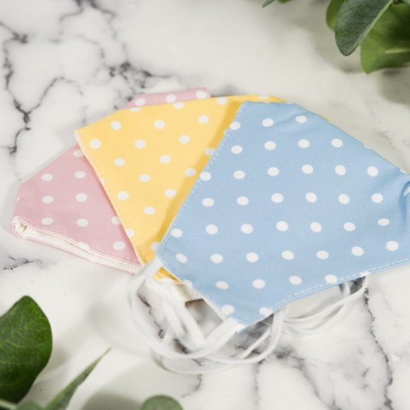 PONY MASK Accessories - 3 polkadots. 3 layers, WATER REPELLENT face mask